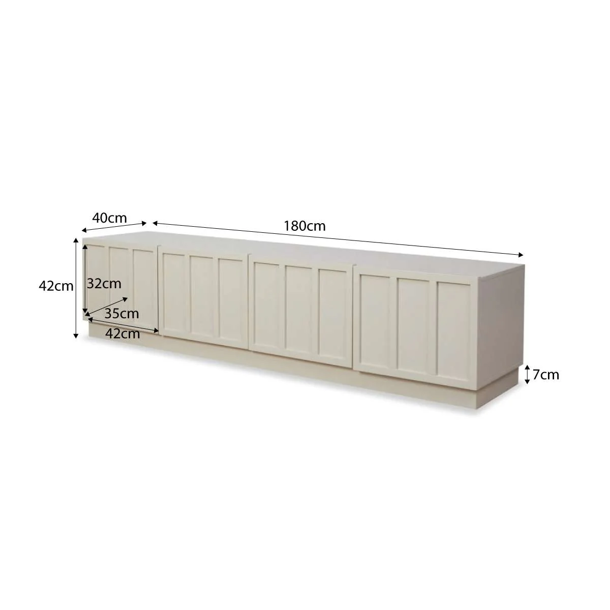 Emery Panel Entertainment Unit - Beige - Image 14