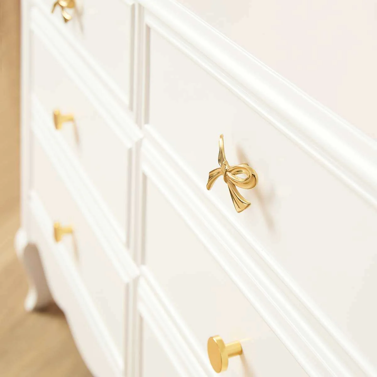 Emmeline Six Drawer with Bows - White - Image 7