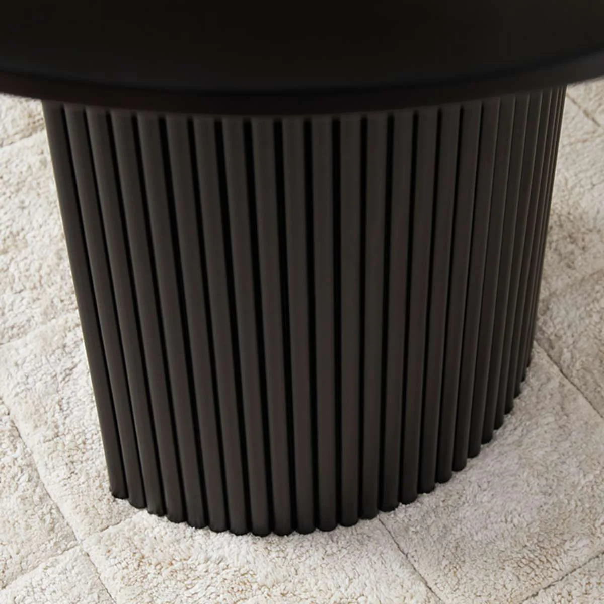 Eve 6 Seater Dining Table - Black - Image 6