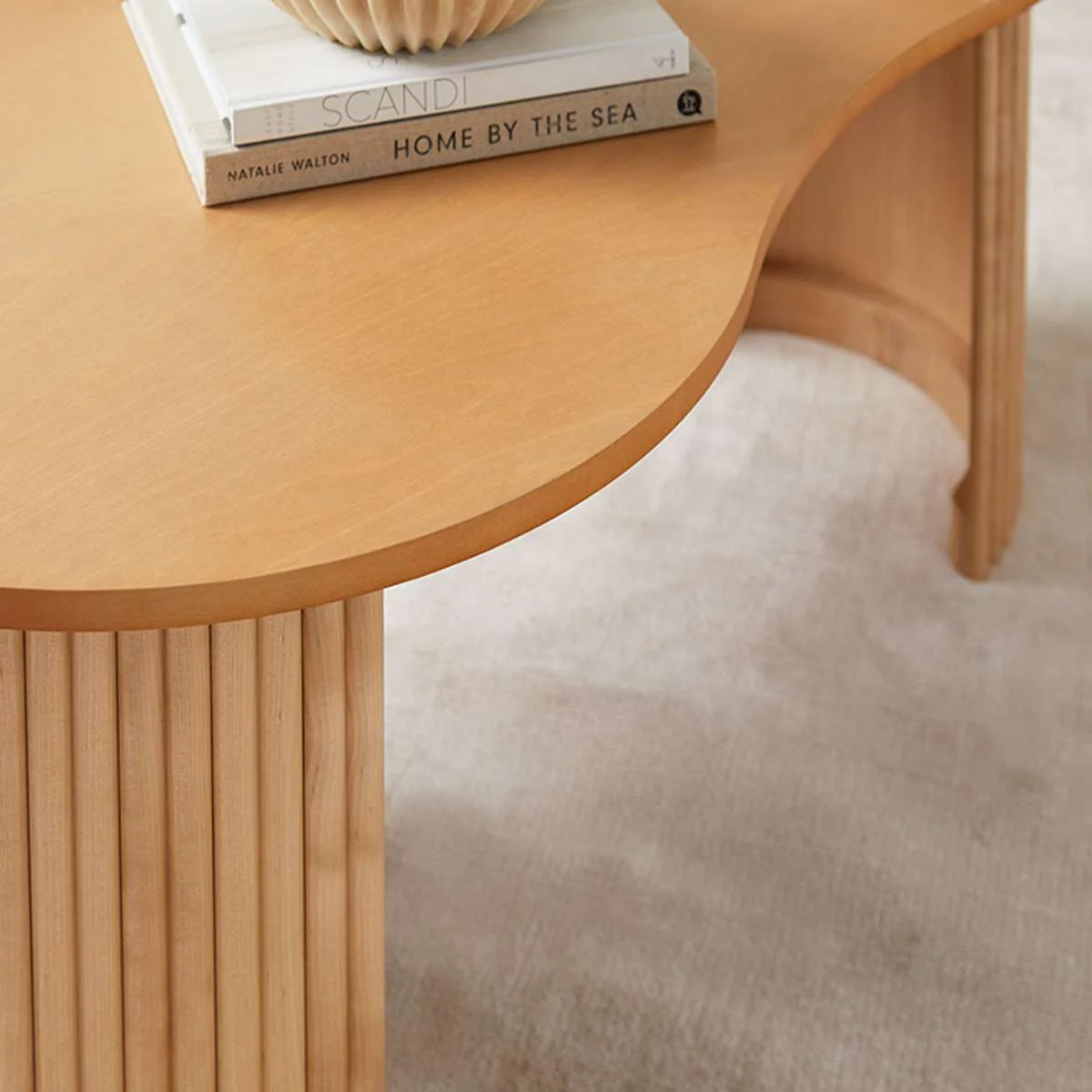 Eve Pebble Shaped Coffee Table - Birch - Image 3