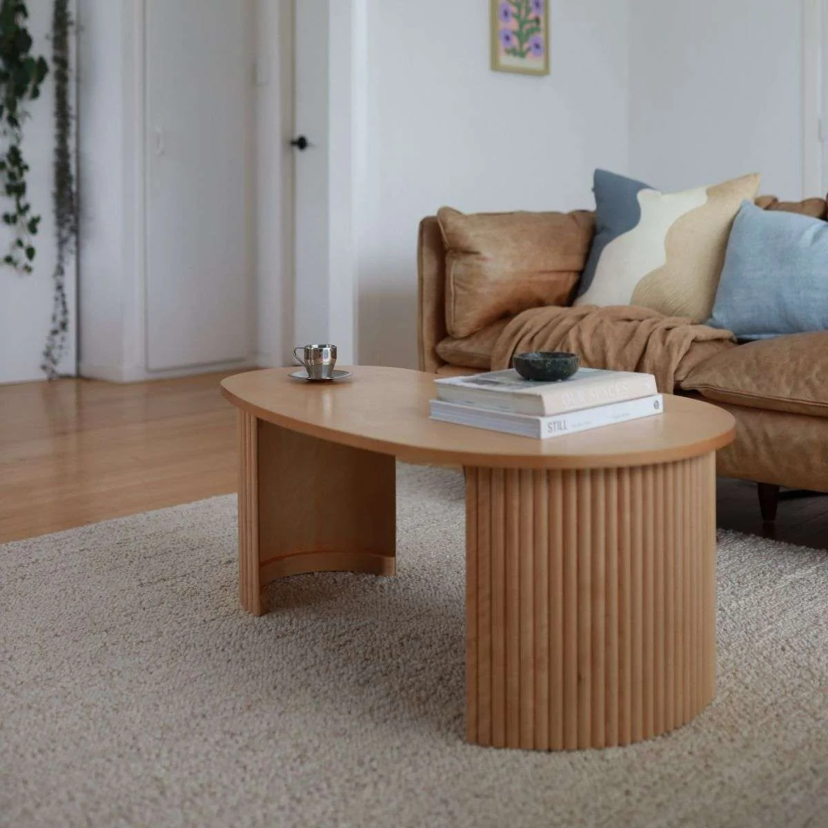 Eve Pebble Shaped Coffee Table - Birch - Image 4
