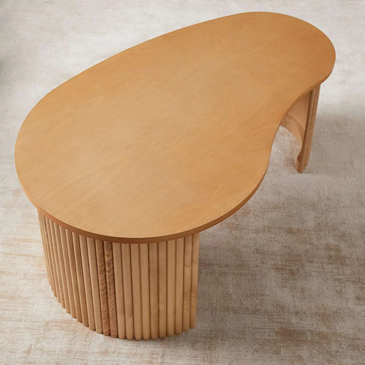 Eve Pebble Shaped Coffee Table - Birch - Image 5