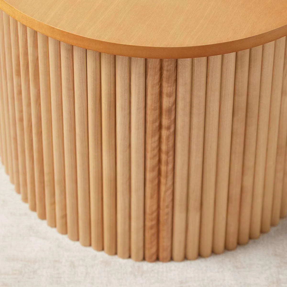 Eve Pebble Shaped Coffee Table - Birch - Image 7