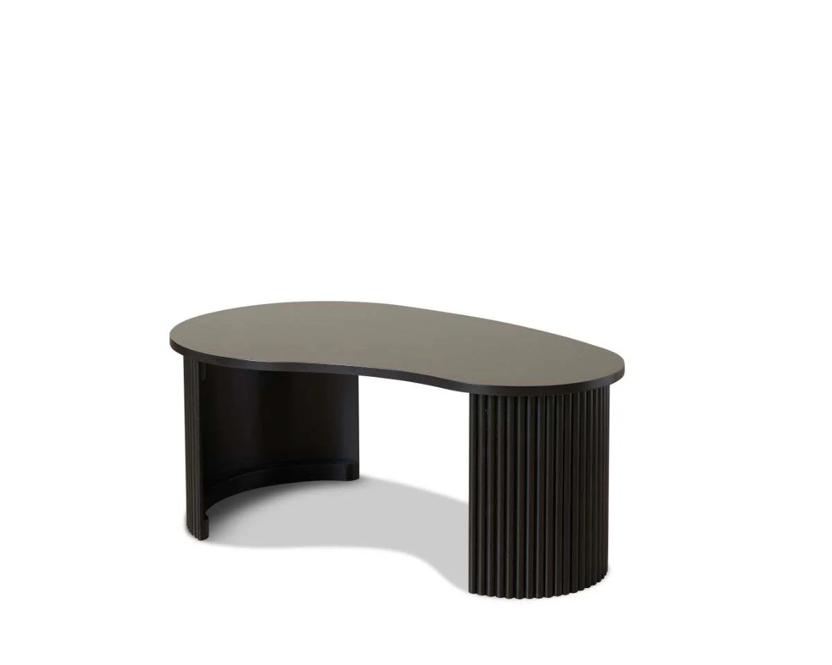 Eve Pebble Shaped Coffee Table - Black - Image 10