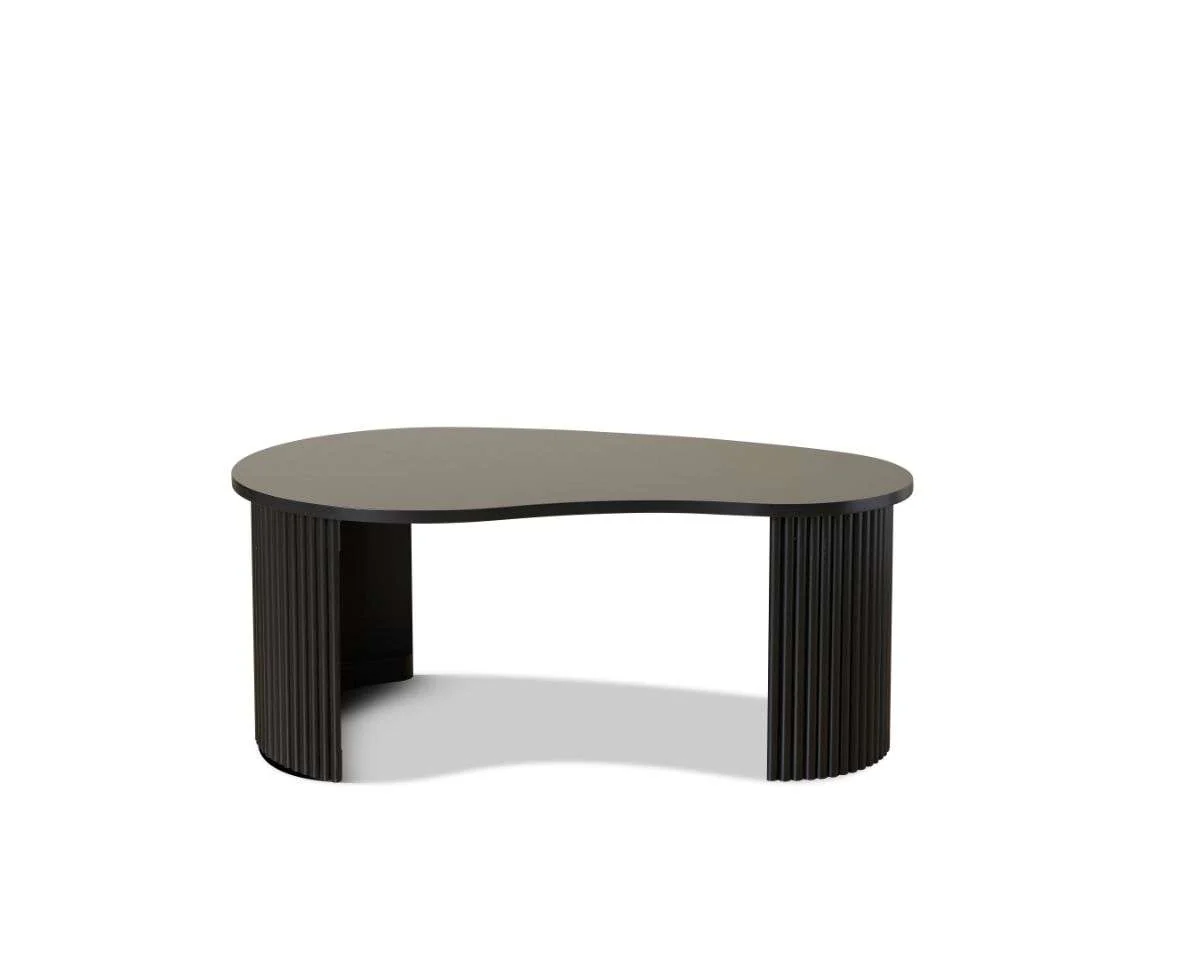 Eve Pebble Shaped Coffee Table - Black - Image 11