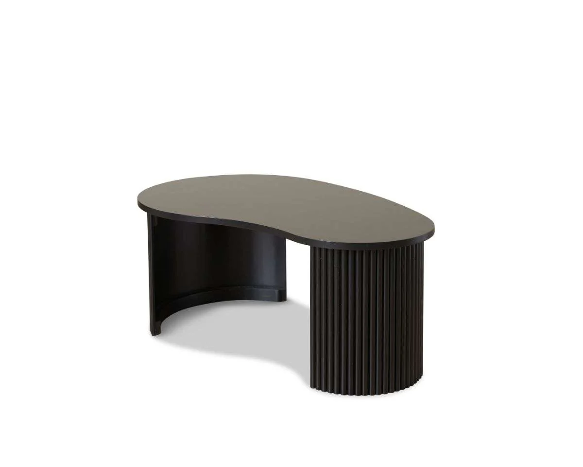 Eve Pebble Shaped Coffee Table - Black - Image 12