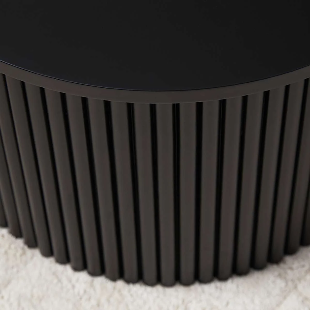 Eve Pebble Shaped Coffee Table - Black - Image 7