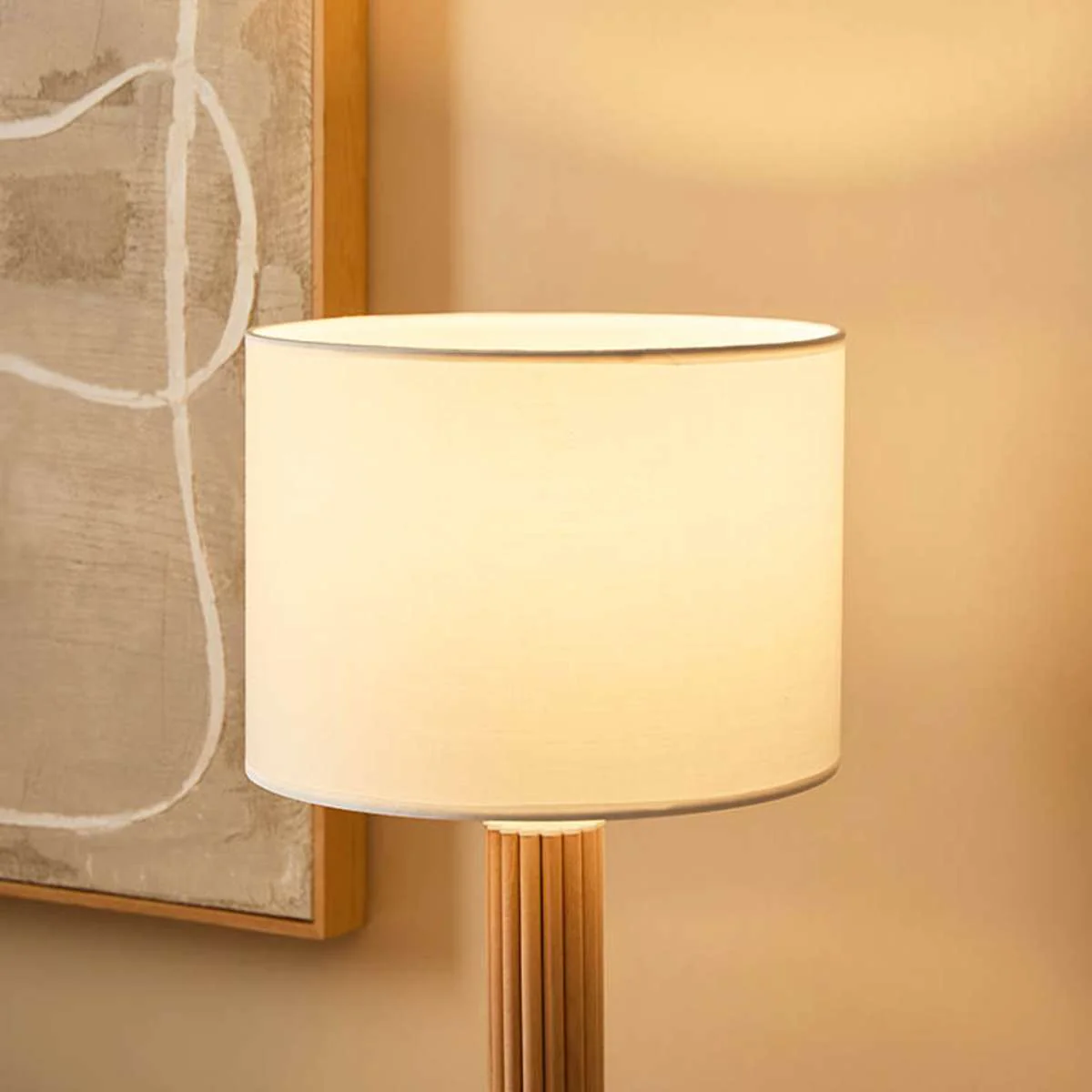 Eve White Marble Base Table Lamp - Image 4