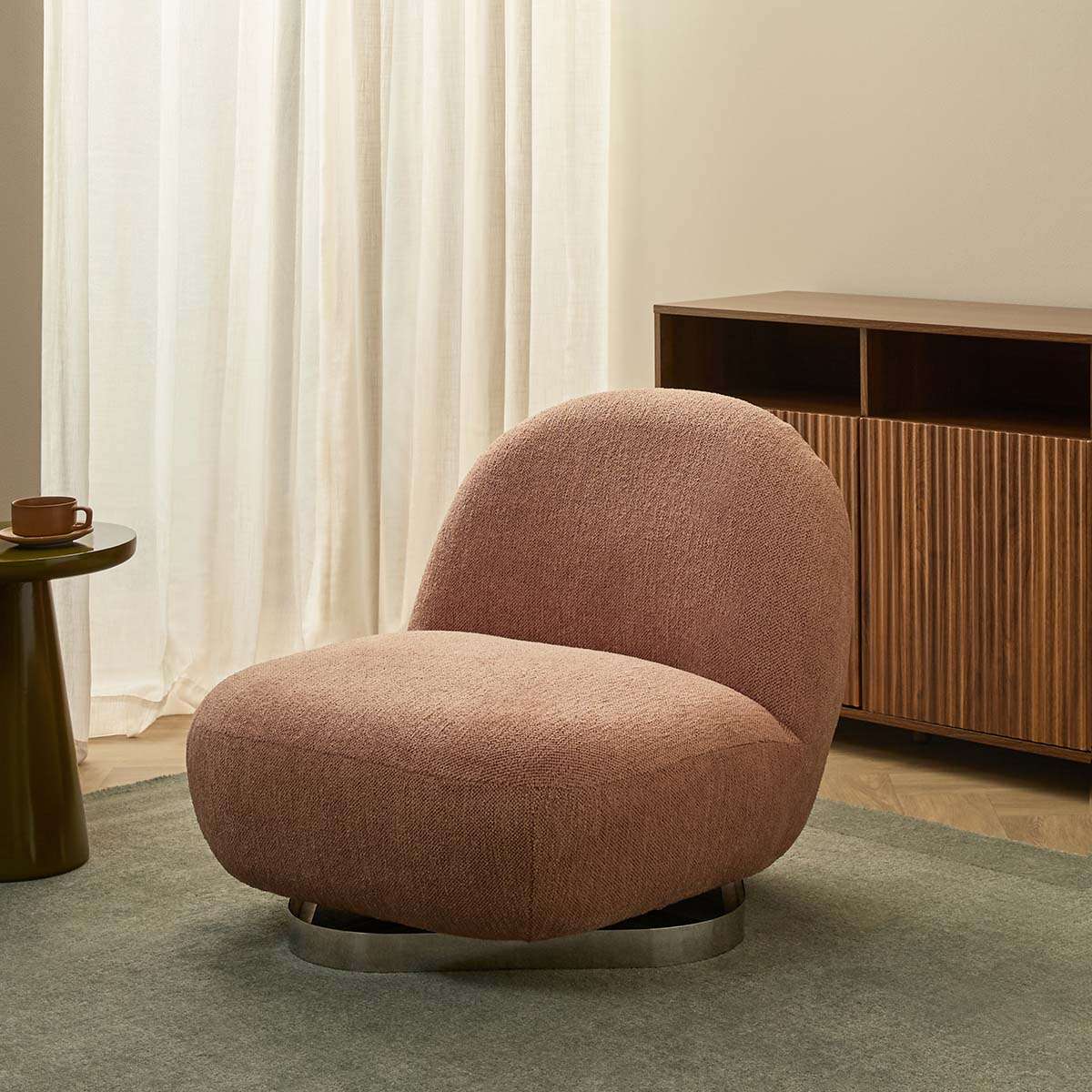 Farrow Swivel Occasional Chair - Clay - Image 3