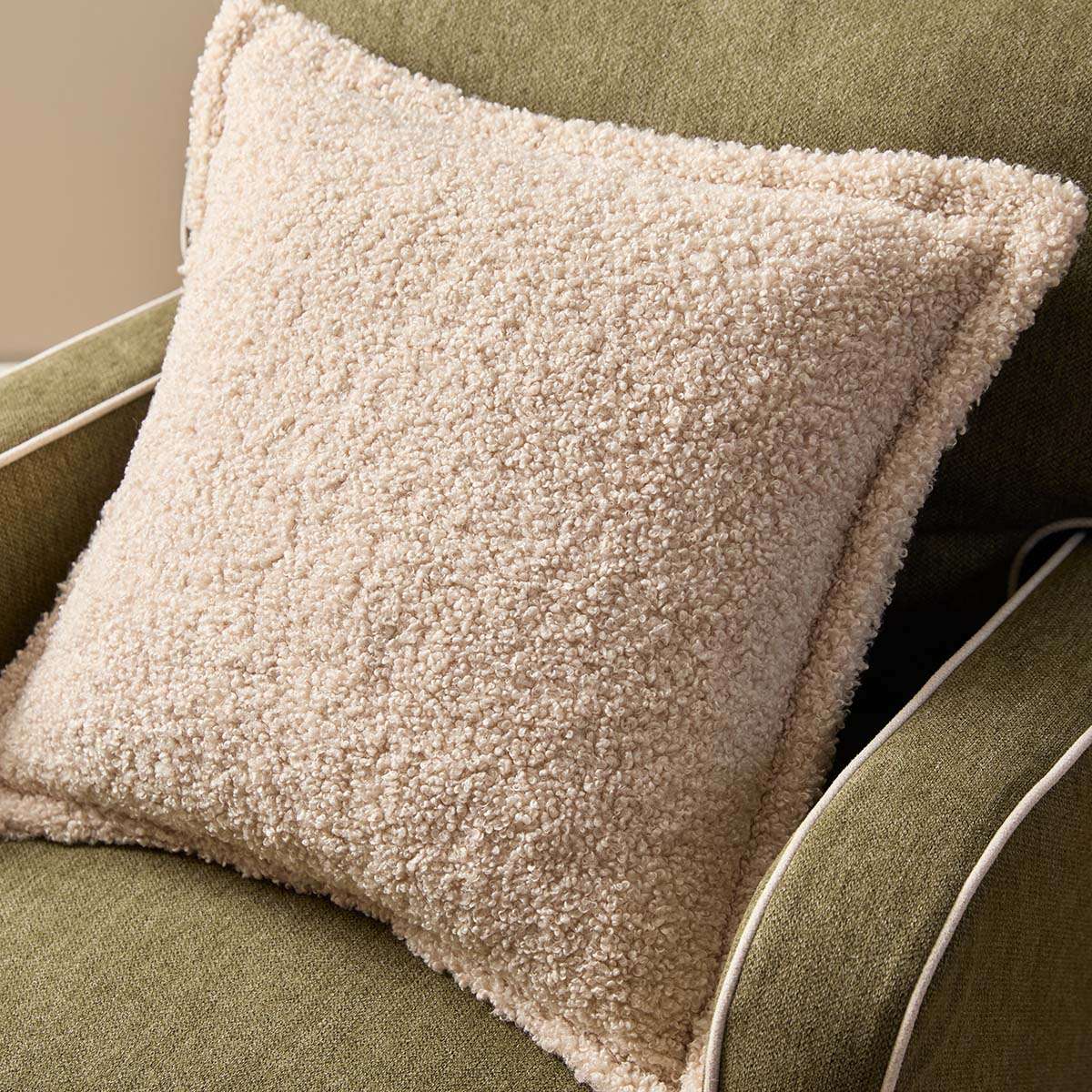 Frankie Sherpa Cushion 50cm - Cream - Image 2