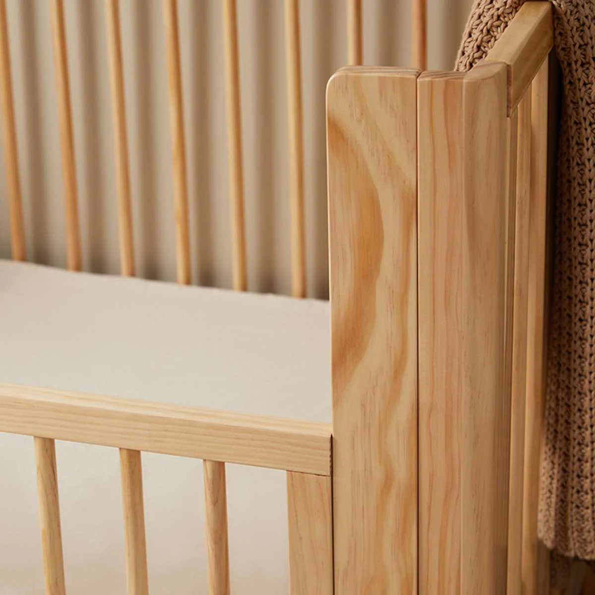 Fraser Coastal Cot Toddler Bed Half Frame - Natural - Image 7