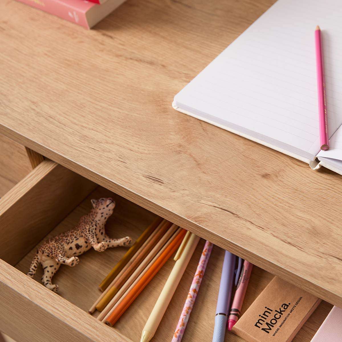 Grover Desk with Hooks - Pink/Natural - Image 5