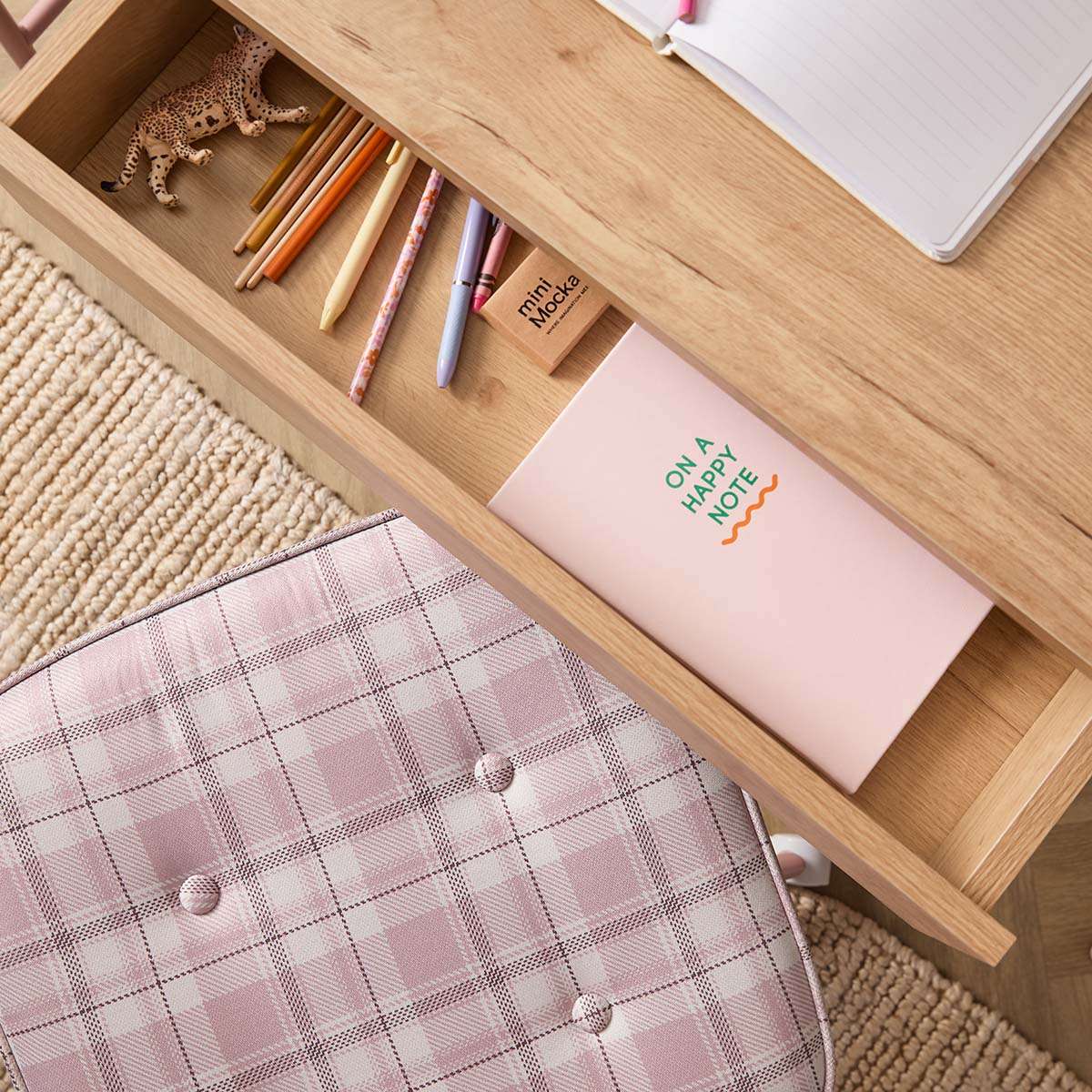 Grover Desk with Hooks - Pink/Natural - Image 6