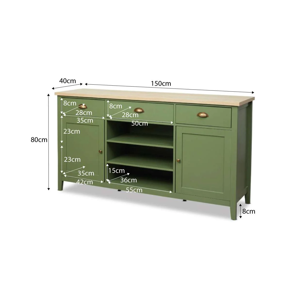 Hastings Buffet - Olive Green/Natural - Image 17