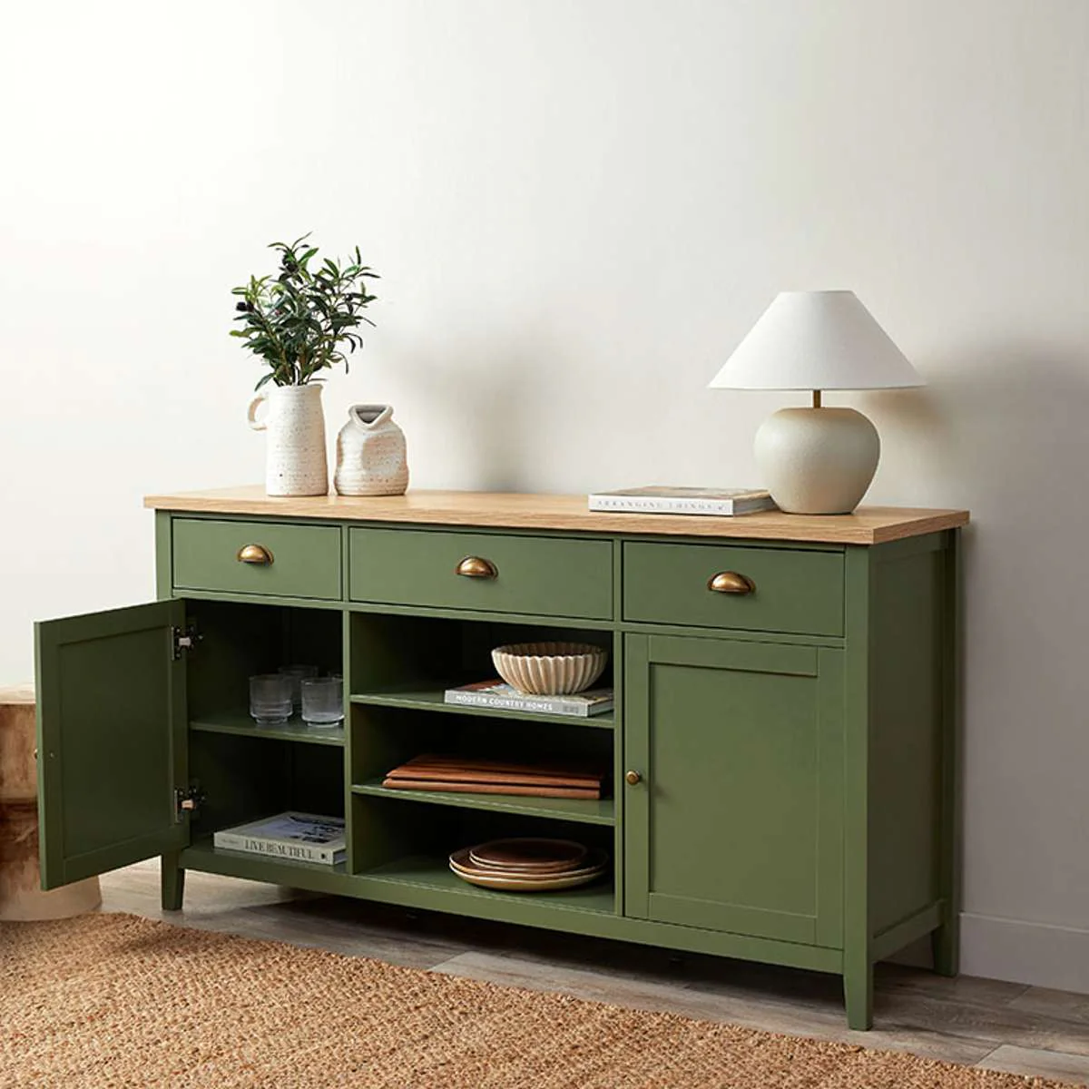 Hastings Buffet - Olive Green/Natural - Image 6