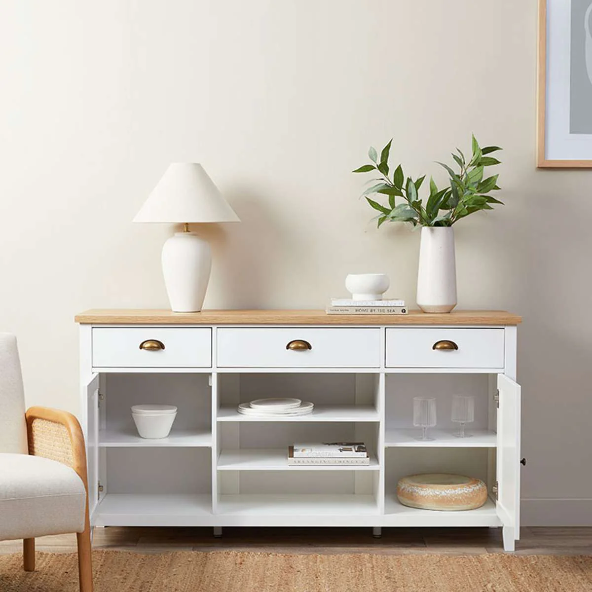 Hastings Buffet - White/Natural - Image 3