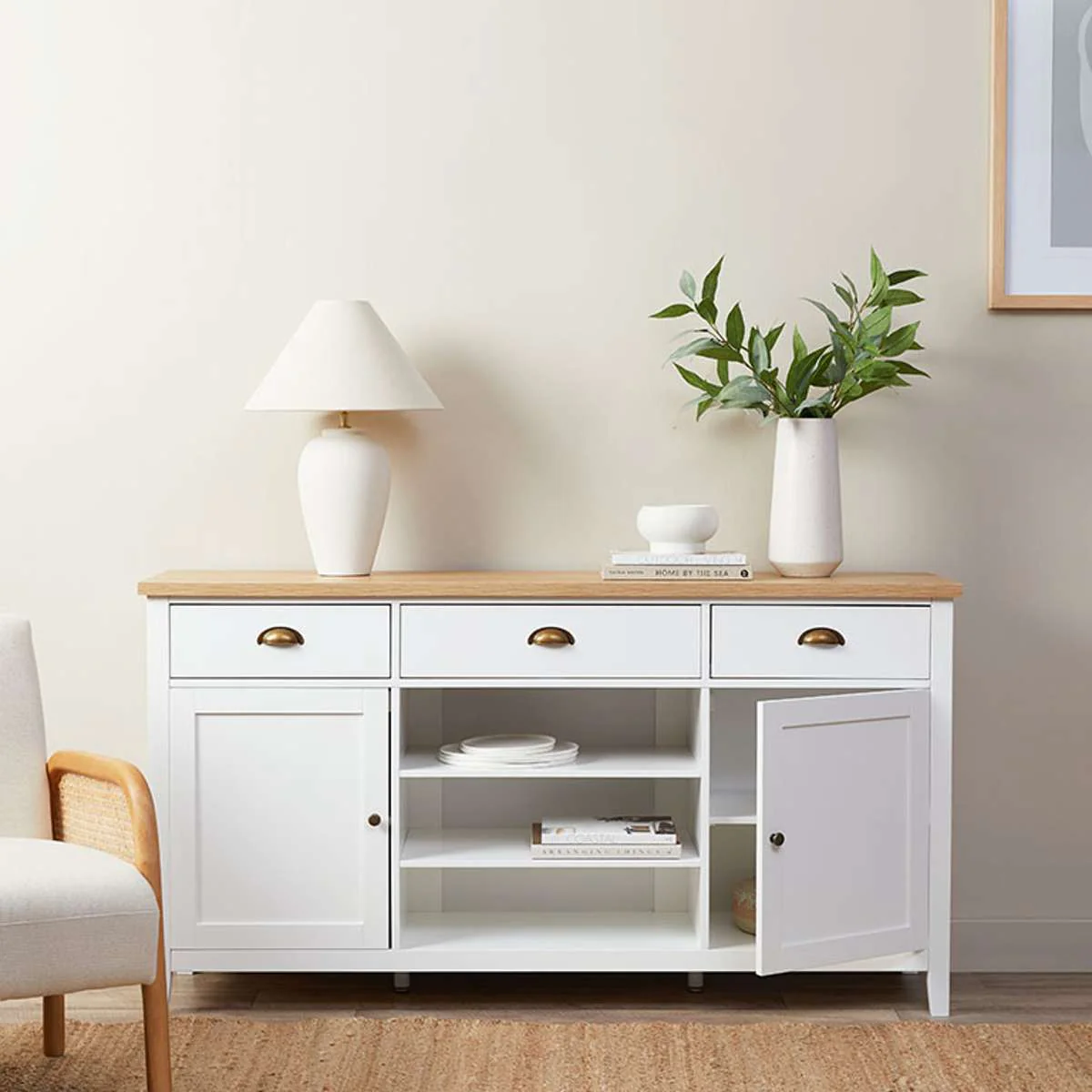 Hastings Buffet - White/Natural - Image 4