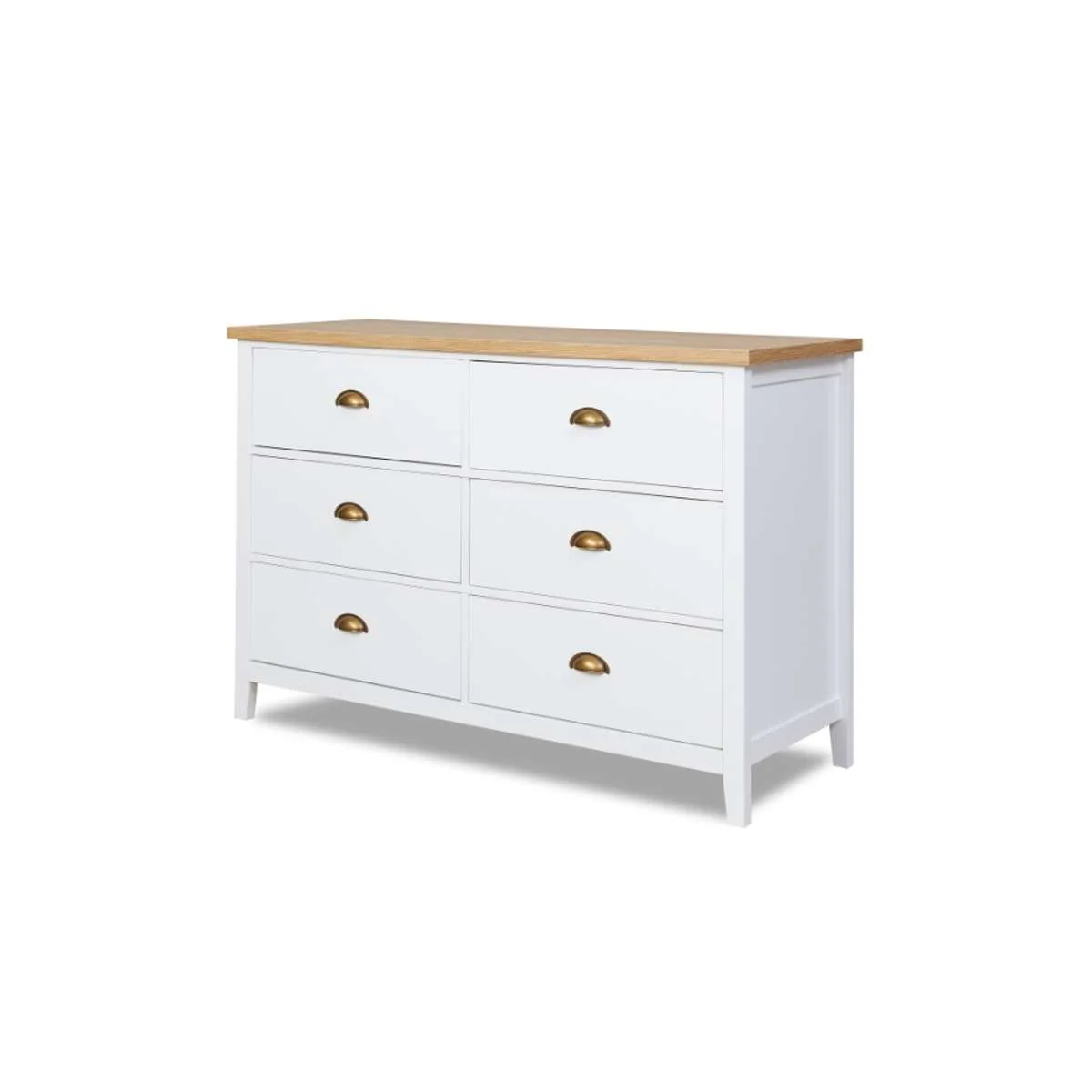 Hastings Six Drawer - White/Natural - Image 14