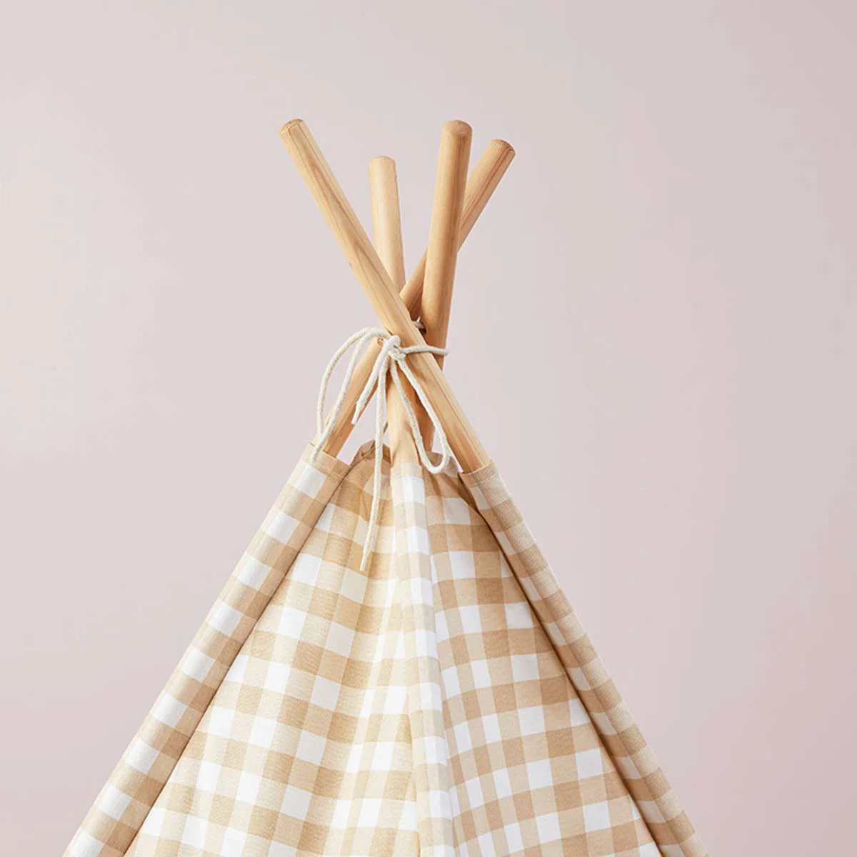 Henley Teepee - Beige Gingham - Image 4