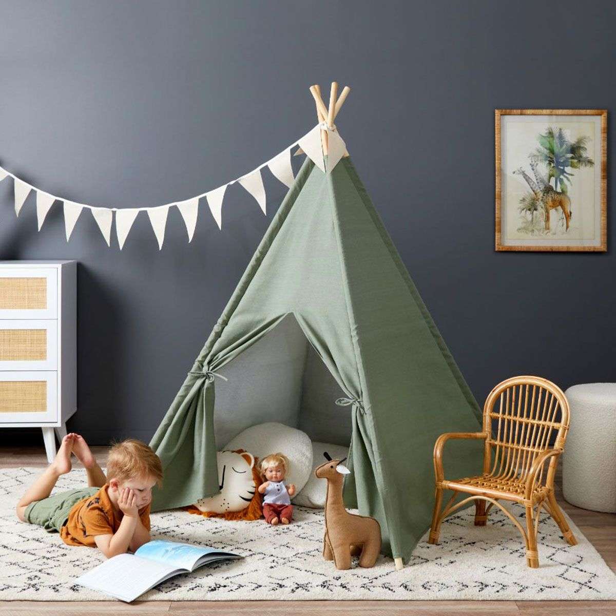 Henley Teepee - Khaki - Image 5
