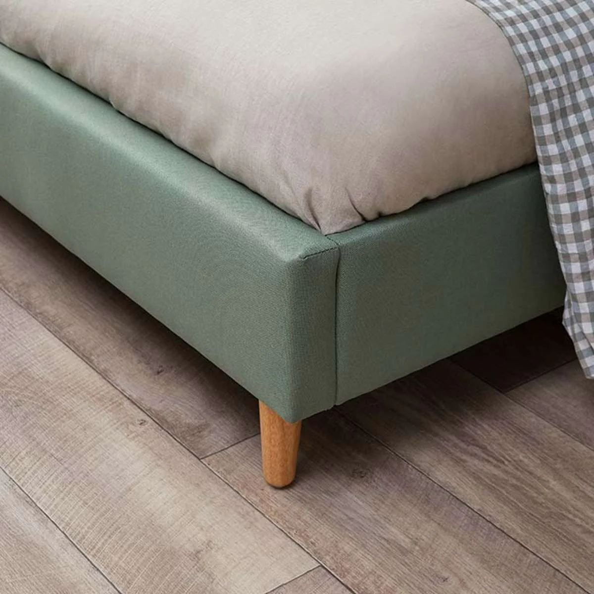 Imogen King Single Bed - Sage Green - Image 4