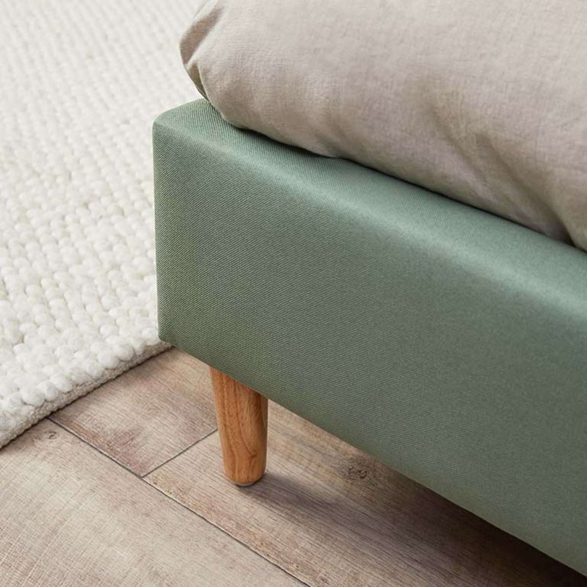 Imogen King Single Bed - Sage Green - Image 7