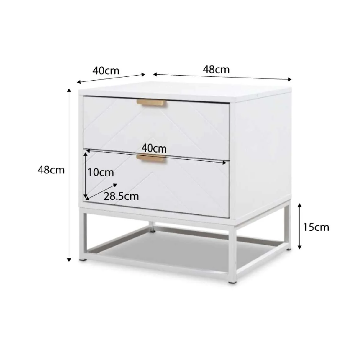 Inca Bedside Table - White - Image 6