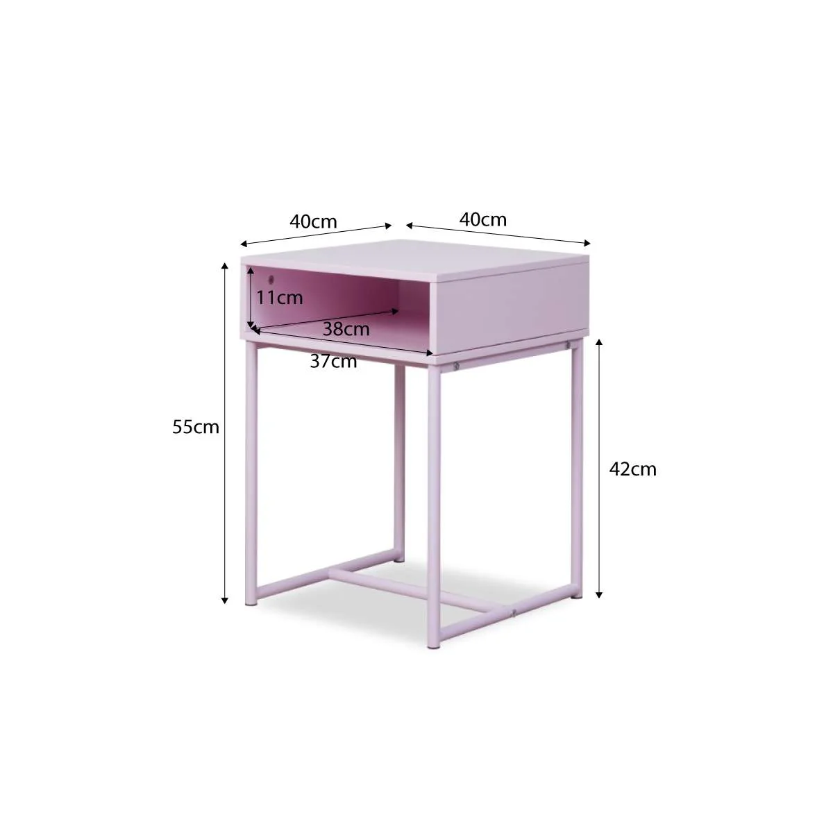 Jude Bedside Table - Lilac - Image 8