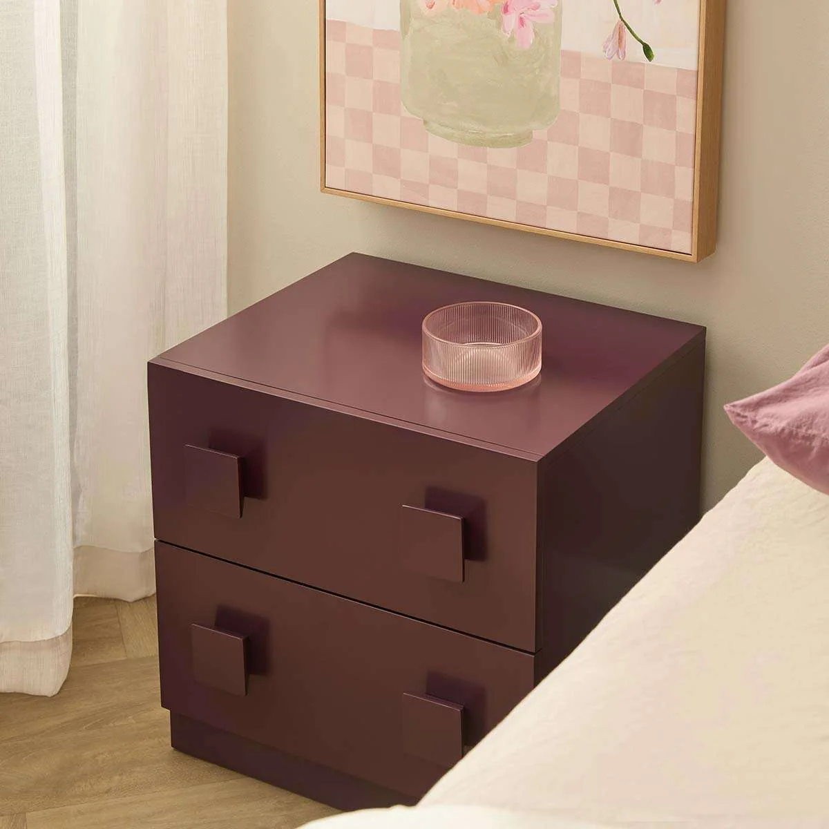 Kei Bedside Table - Plum - Image 2