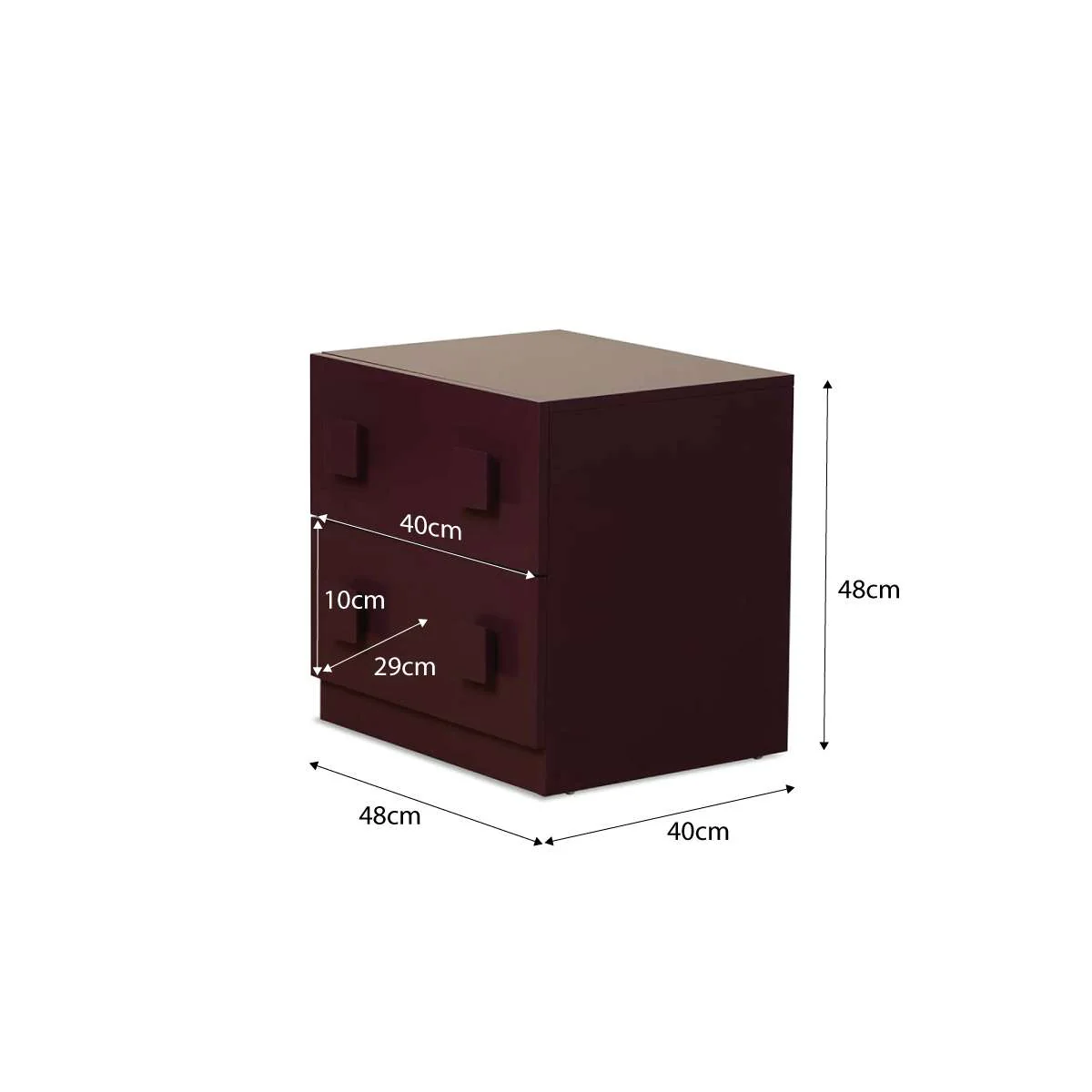 Kei Bedside Table - Plum - Image 7