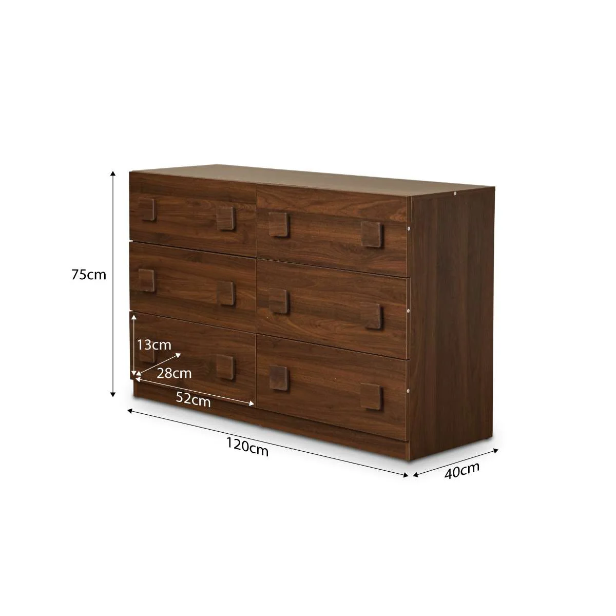 Kei Six Drawer - Walnut - Image 7