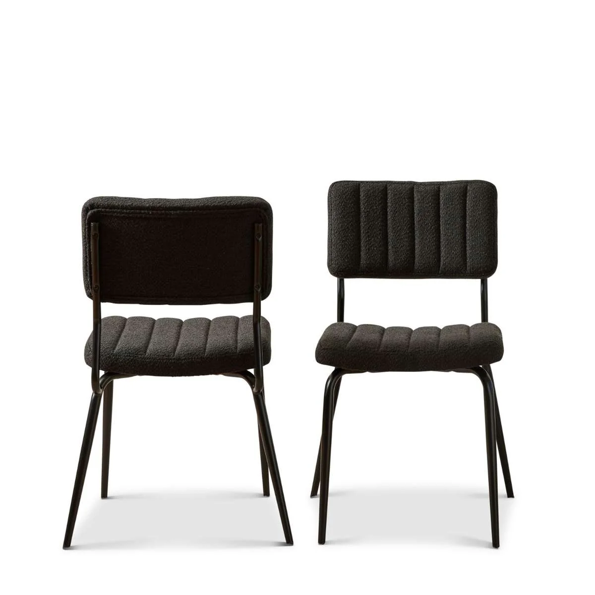 Louie Dining Chair - Set of Two - Black Boucle - Image 11