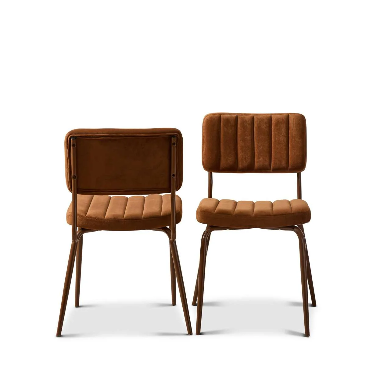 Louie Dining Chair - Set of Two - Chocolate Velvet - Image 10