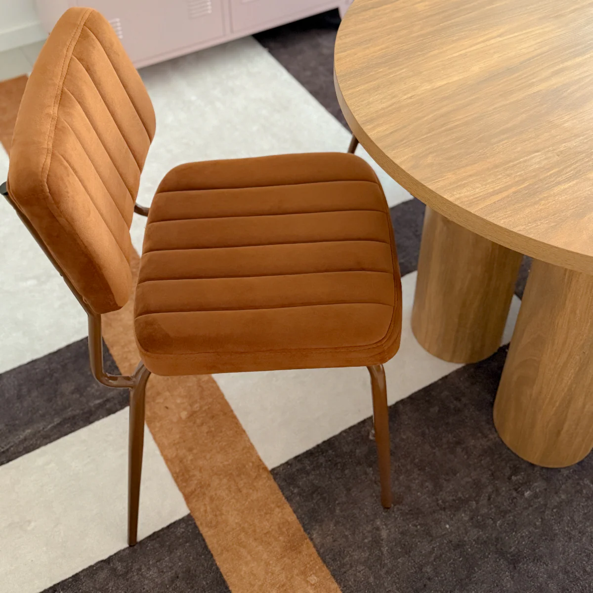 Louie Dining Chair - Set of Two - Chocolate Velvet - Image 3