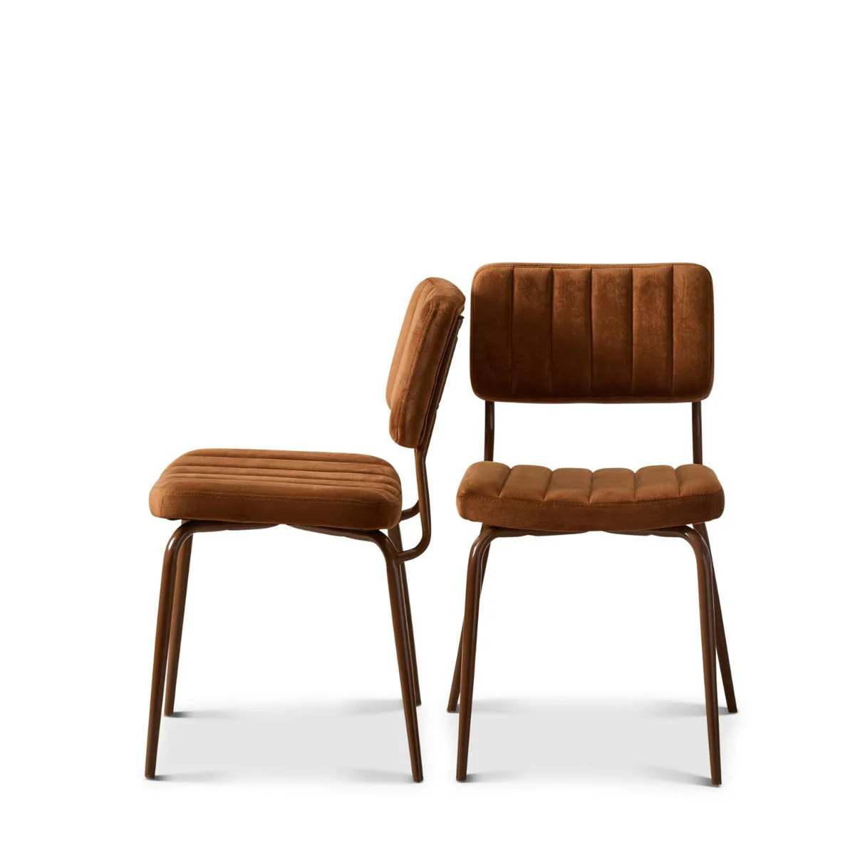 Louie Dining Chair - Set of Two - Chocolate Velvet - Image 8