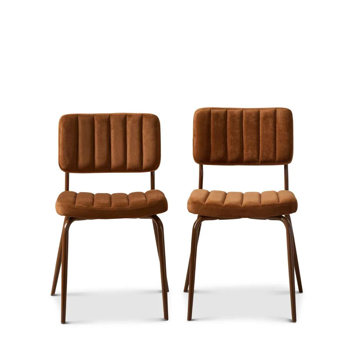 Louie Dining Chair - Set of Two - Chocolate Velvet - Image 9