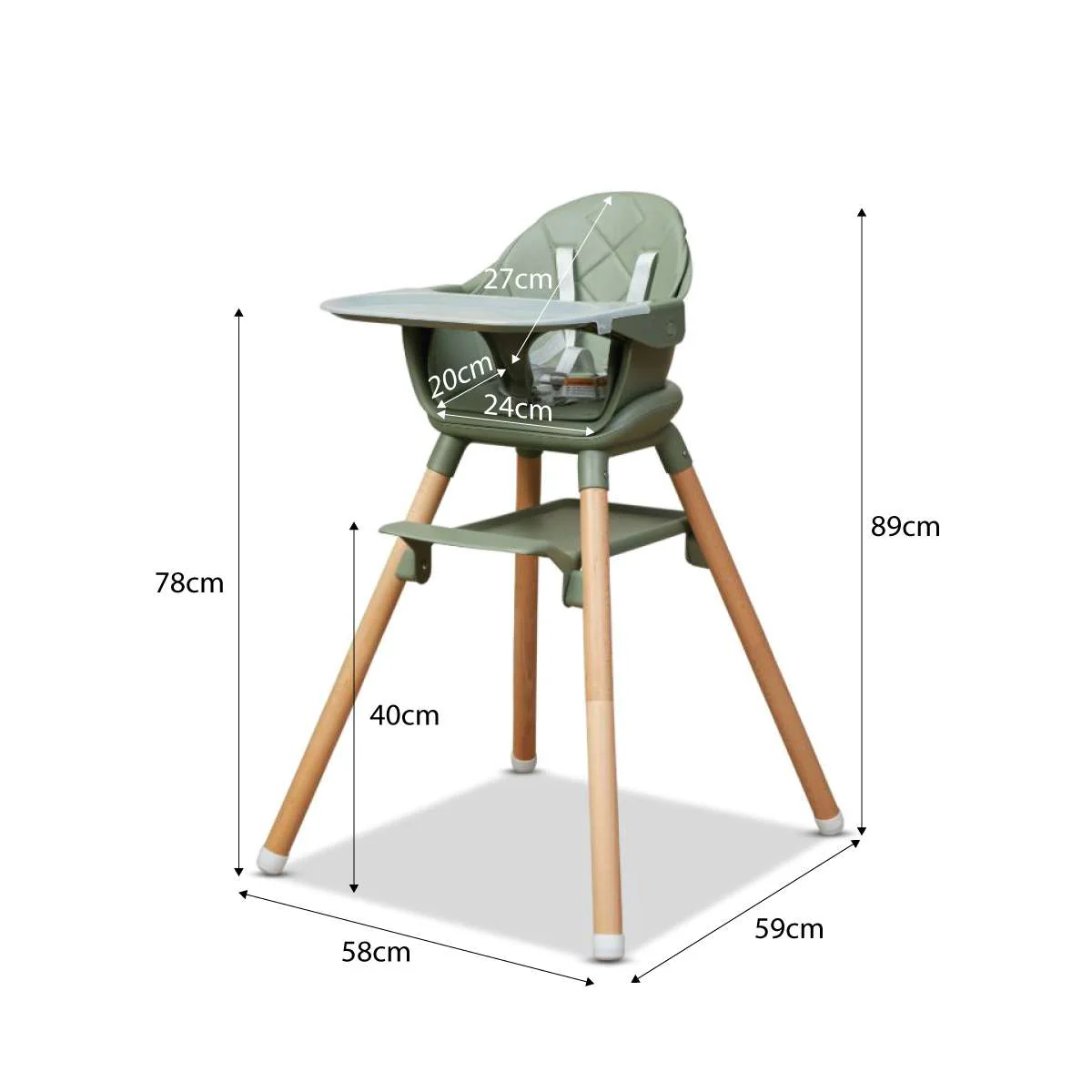 Macey 3-in-1 Highchair - Fern - Image 16