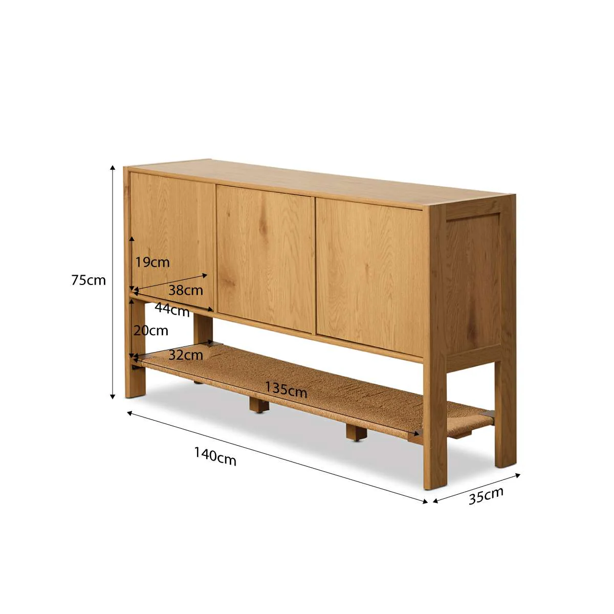Madeira Storage Console Table - Natural - Image 6