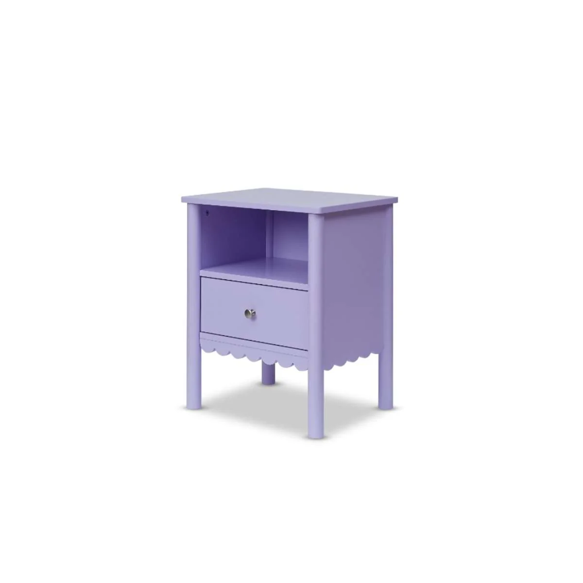 Maisie Scalloped Bedside Table - Lilac - Image 11