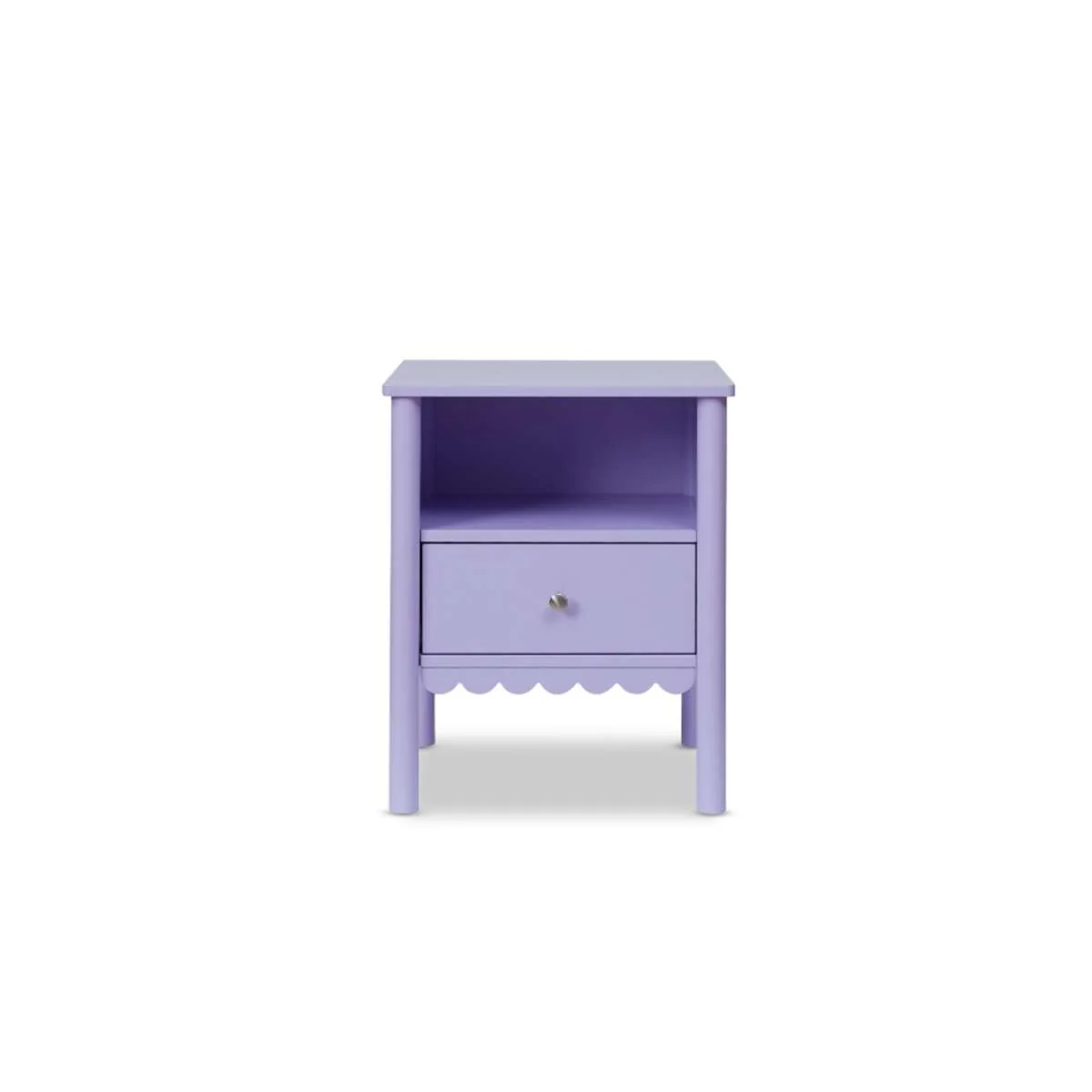 Maisie Scalloped Bedside Table - Lilac - Image 12