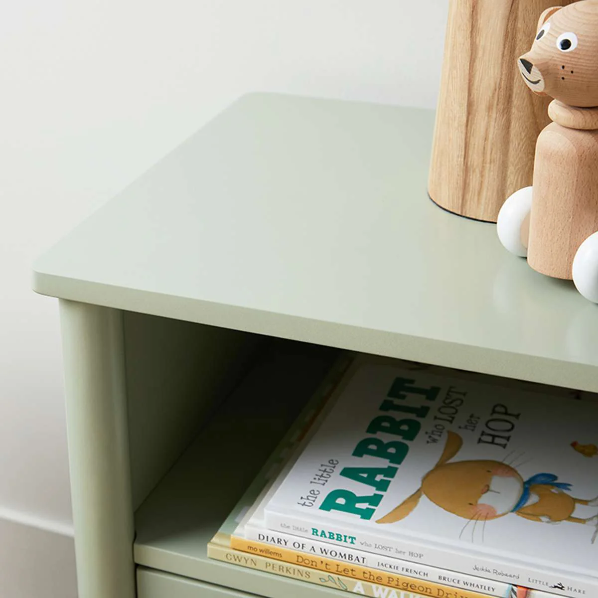 Maisie Scalloped Bedside Table - Sage Green - Image 8