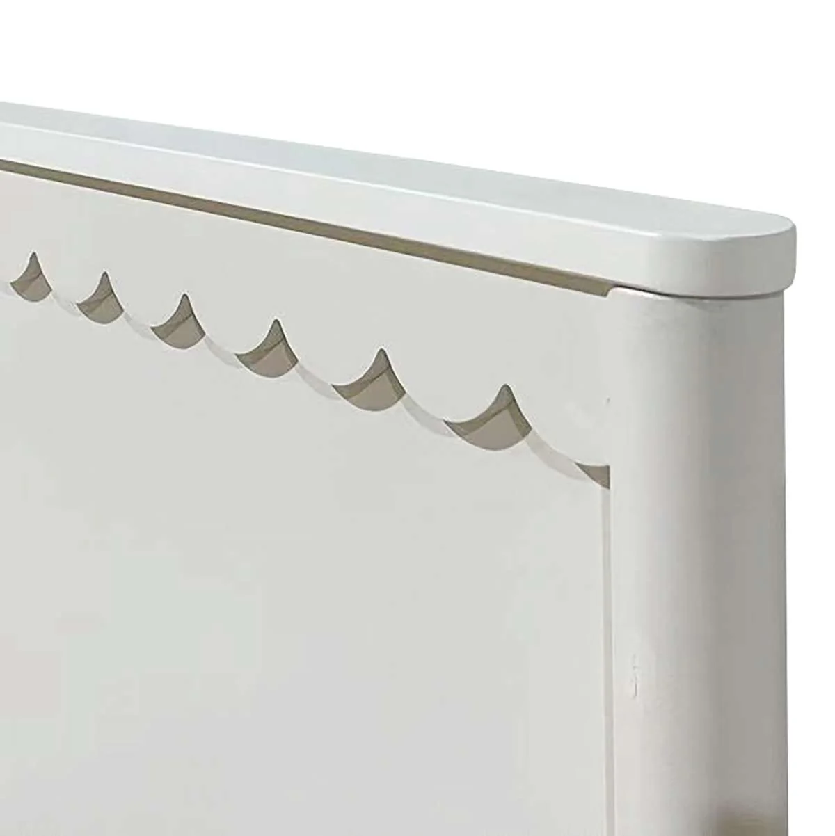Maisie Scalloped Bed - Single - White - Image 7