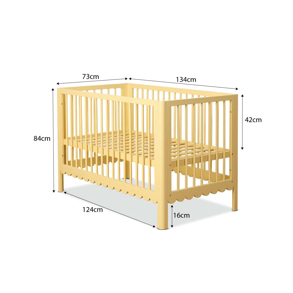 Maisie Scalloped Cot - Buttermilk - Image 16