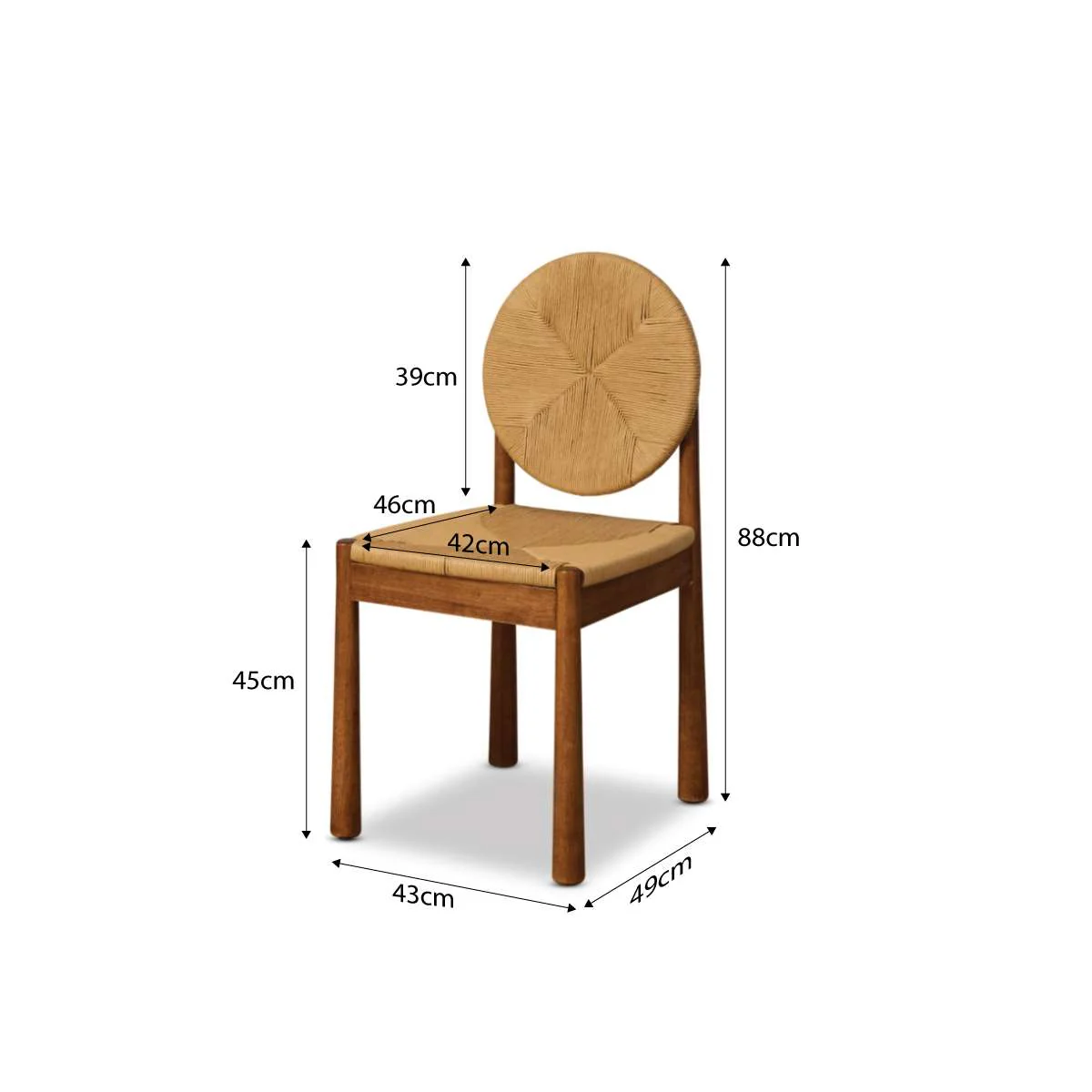 Marbella Woven Dining Chair - Set of Two - Natural - Image 4