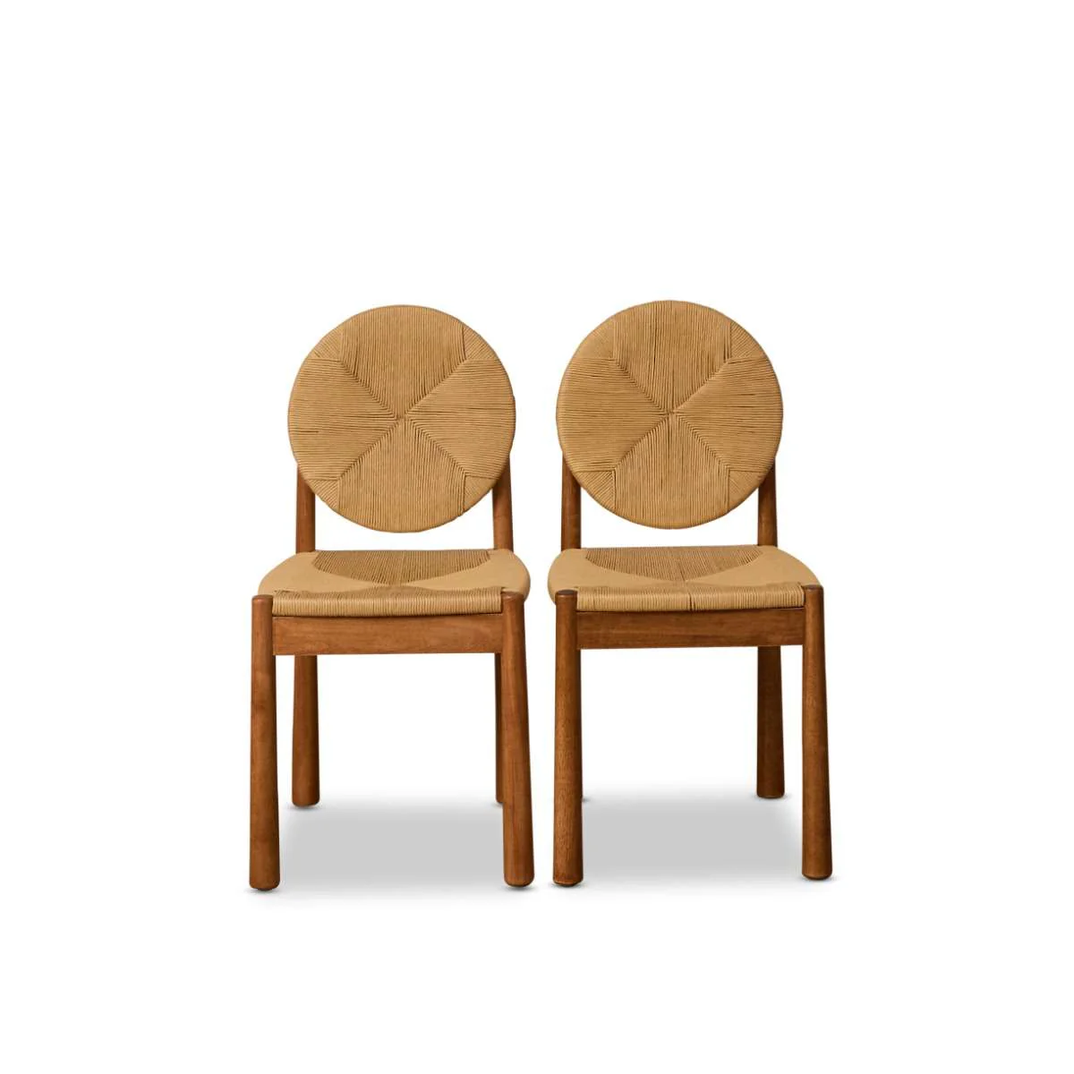 Marbella Woven Dining Chair - Set of Two - Natural - Image 6