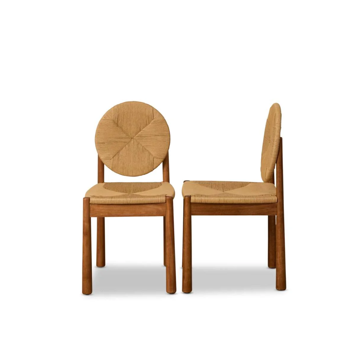 Marbella Woven Dining Chair - Set of Two - Natural - Image 7