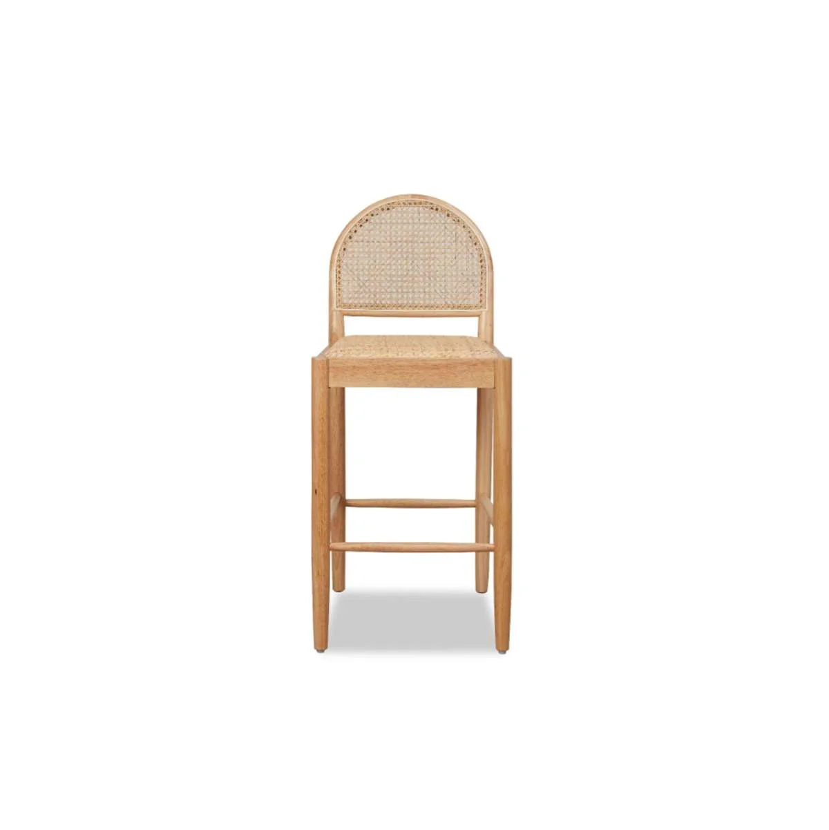 Mateo Curved Rattan Bar Stool - Natural - Image 11