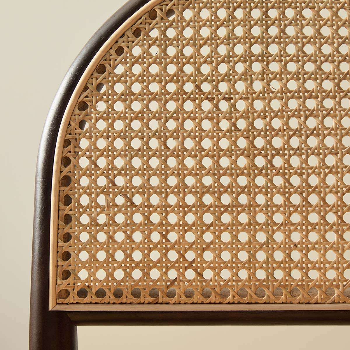 Mateo Curved Rattan Bar Stool - Walnut - Image 4