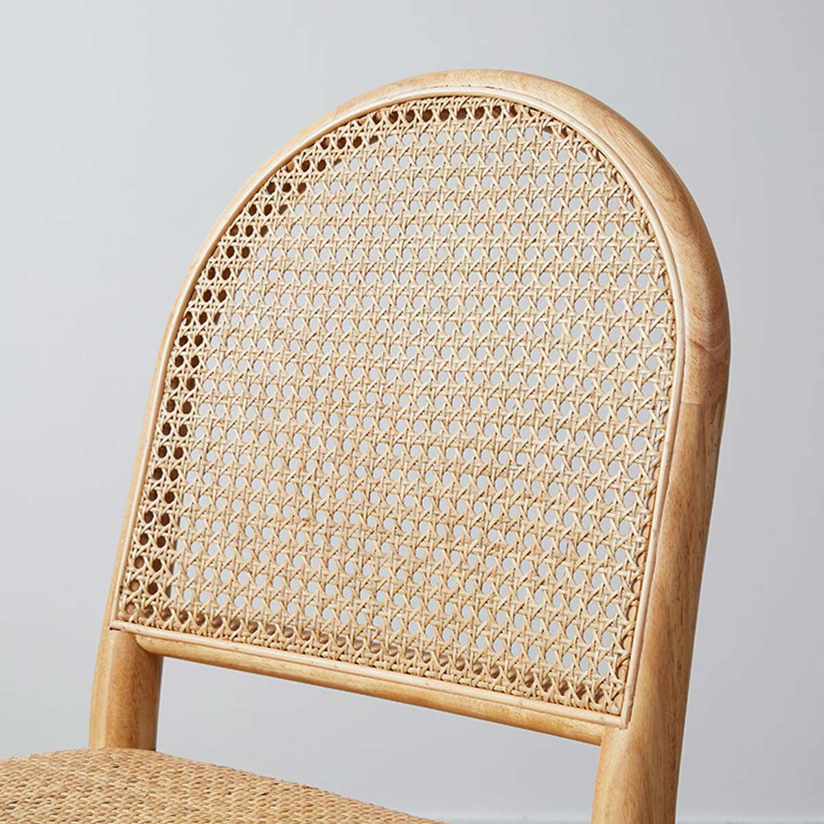 Mateo Curved Rattan Dining Chair - Set Of Two - Natural - Image 7