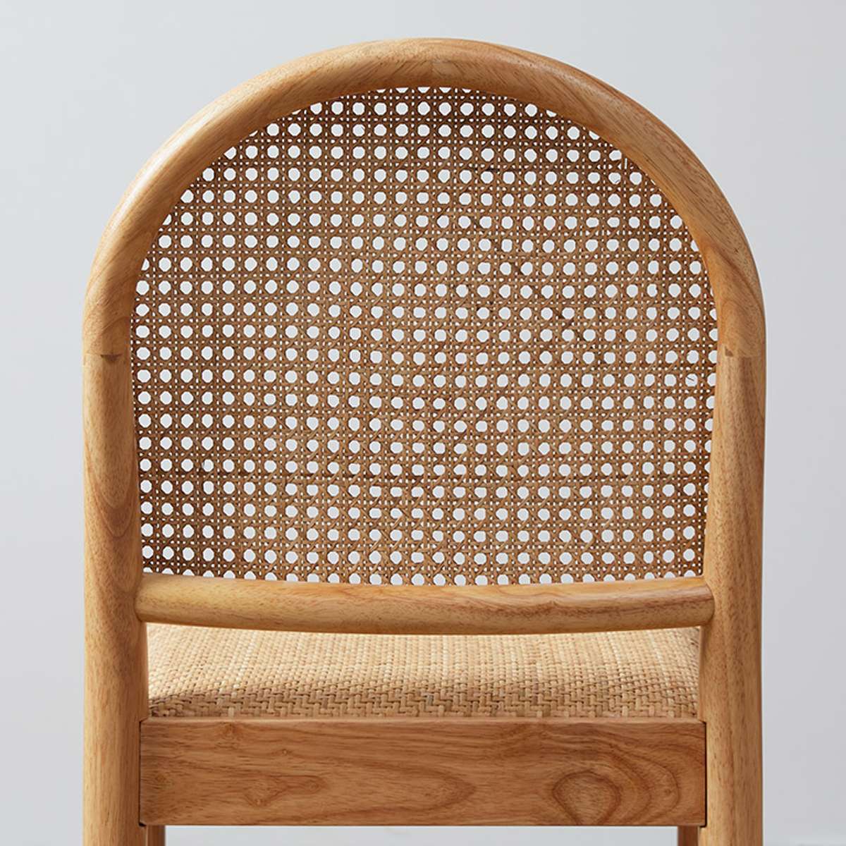 Mateo Curved Rattan Dining Chair - Set Of Two - Natural - Image 8